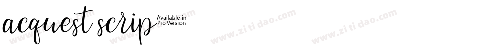 acquest scrip字体转换